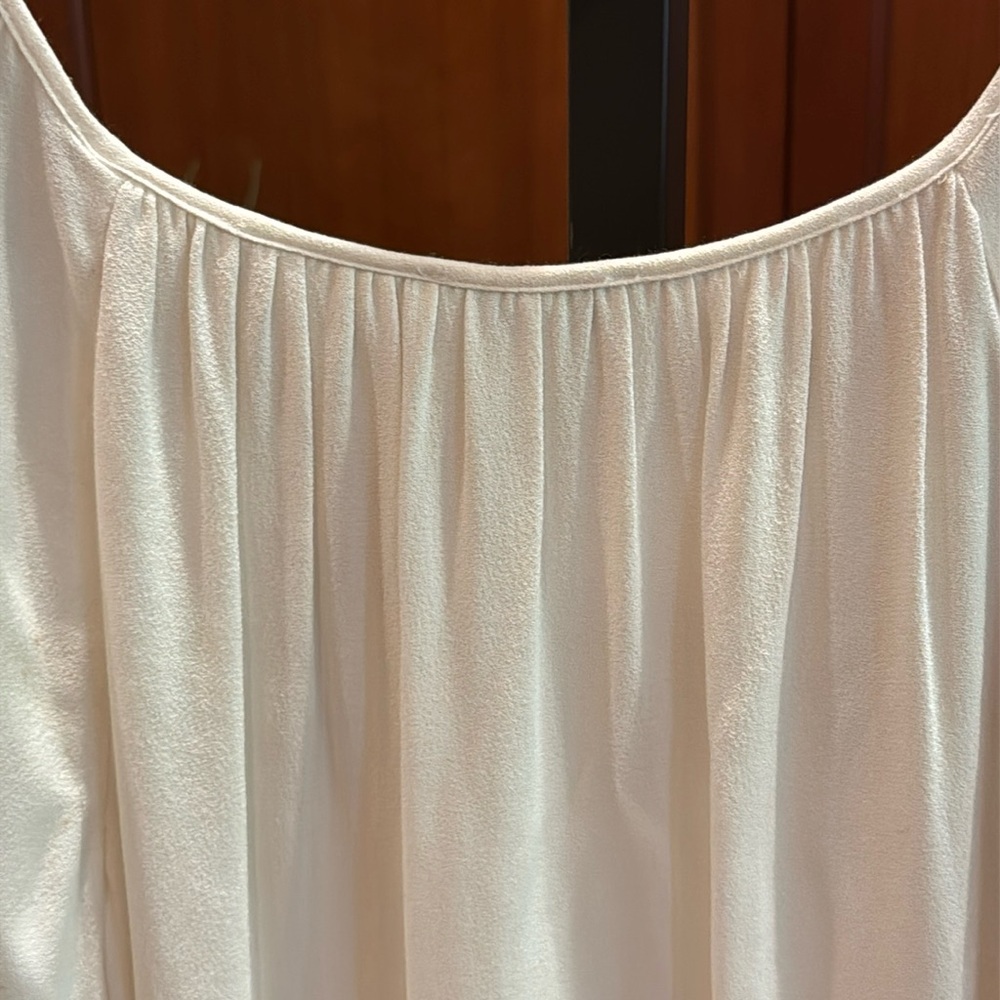 JOIE Ivory Tabara Dress S Lace Inserts Square Neck Long Sleeve Lined Wedding - Picture 10 of 13